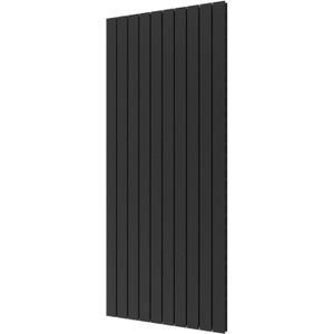 Designradiator plieger cavallino retto dubbel 1936 watt middenaansluiting 180x75,4 cm black graphite