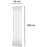 Designradiator plieger cavallino retto enkel 999 watt middenaansluiting 200x45 cm pergamon