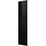 Designradiator plieger cavallino retto enkel 999 watt middenaansluiting 200x45 cm zwart