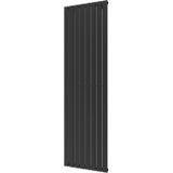 Designradiator Plieger Cavallino Retto Enkel 1332 Watt Middenaansluiting 200x60,2 cm Black Graphite