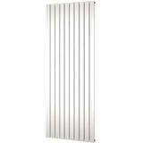 Designradiator plieger cavallino retto enkel 1666 watt middenaansluiting 200x75,4 cm zilver metallic