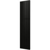 Designradiator plieger cavallino retto dubbel 1287 watt middenaansluiting 200x45 cm antraciet metallic