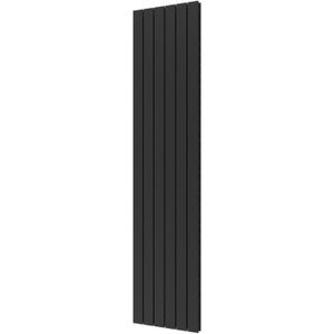 Designradiator plieger cavallino retto dubbel 1287 watt middenaansluiting 200x45 cm black graphite