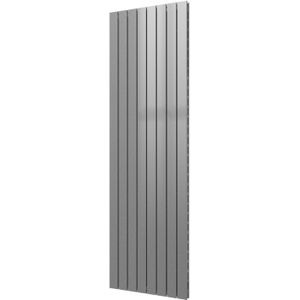 Plieger Cavallino Retto designradiator verticaal dubbel middenaansluiting 2000x602mm 1716W zilver metallic 7255374