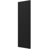 Designradiator plieger cavallino retto dubbel 1716 watt middenaansluiting 200x60,2 cm donkergrijs structuur