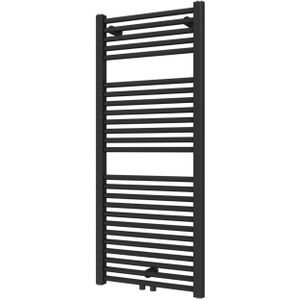 Designradiator plieger palmyra 580 watt midden- of zijaansluiting 117,5x50 cm black graphite