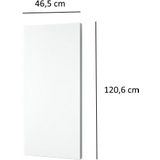 Designradiator plieger perugia 549 watt middenaansluiting 120,6x45,6 cm wit structuur