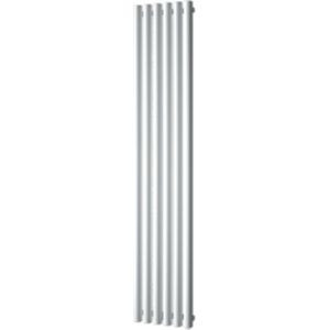 Designradiator plieger trento 814 watt middenaansluiting 180x35 cm zilver metallic