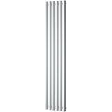 Designradiator plieger trento 814 watt middenaansluiting 180x35 cm zwart