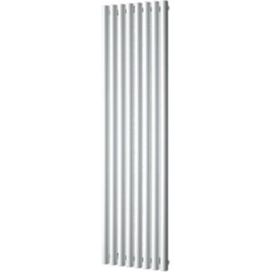 Designradiator Plieger Trento 1086 Watt Middenaansluiting 180x47 cm Zilver Metallic