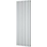 Designradiator plieger trento 1357 watt middenaansluiting 180x59 cm black graphite