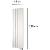 Designradiator plieger cavallino retto elektrisch 1000 watt 180x45 cm wit