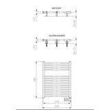 Plieger Palermo-EL III/Fischio Elektrische Designradiator Horizontaal 688x550mm 300W Wit (RAL9016)