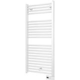 Plieger Palermo-EL III/Fischio Elektrische Designradiator Horizontaal 1111x500mm 500W Wit (RAL9016)