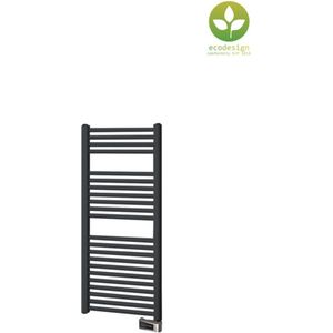 Plieger Palermo-EL III/Fischio elektrische designradiator horizontaal 1111x500mm 500W donkergrijs structuur 7255807