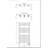 Designradiator elektrisch bws palian-el 111,1x60 cm 600 watt antraciet metallic