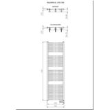 Plieger Palermo-EL III/Fischio elektrische designradiator horizontaal 1702x500mm 700W wit (RAL9016) 7255821