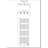 Designradiator elektrisch bws palian-el 170,2x60 cm 900 watt zandsteen