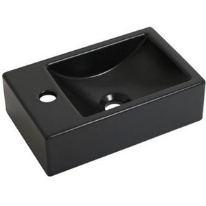 Plieger Houston fontein 37x23cm 1 kraangat links matzwart 0271069