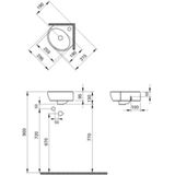 Hoekfontein Plieger Corner Keramiek 31.4x30 cm Mat Wit Zonder Overloop