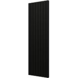 Designradiator Plieger Cavallino Retto Dubbel 1716 Watt Middenaansluiting 200x60,2 cm Mat Zwart