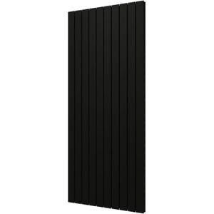Designradiator plieger cavallino retto dubbel 1936 watt middenaansluiting 180x75,4 cm mat zwart