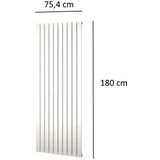 Plieger Designradiator Cavallino Retto Enkel 1506 Watt Middenaansluiting 180x75,4 cm Mat Zwart