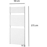 Designradiator elektrisch florion nxt-el iii/fischio 171x60 cm 1000 watt enkel mat zwart