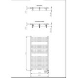 Designradiator elektrisch bws palian-el 111,1x60 cm 600 watt mat zwart