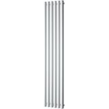 Designradiator plieger trento 814 watt middenaansluiting 180x35 cm mat zwart