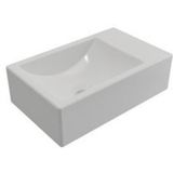 Fontein plieger houston 37x23x11 cm bak links zonder kraangat mat wit