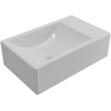 Fontein plieger houston 37x23x11 cm bak links zonder kraangat mat wit