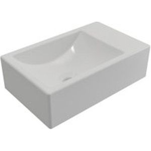 Plieger Houston fontein links zonder kraangat 37x23cm mat wit 0271092
