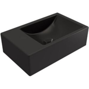 Plieger Houston fontein rechts zonder kraangat 37x23cm mat zwart 0271095