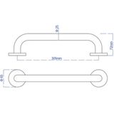 Plieger - Vigo - Badgreep - Geborsteld Chroom - RVS - 30 cm