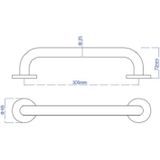 Plieger - Vigo - Badgreep - Geborsteld Chroom - RVS - 30 cm