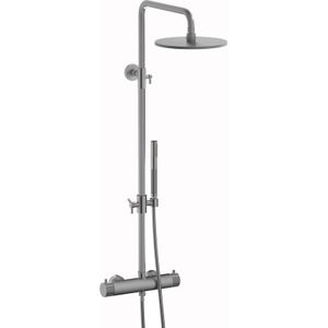Plieger Roma opbouw regendouche 25cm geborsteld chroom
