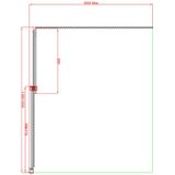 Plieger panorama walk-in schuifdeur 2-delig 120x195 cm 8 mm rechts rvs