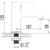 Fonteinkraan plieger flat 1/2 inch chroom 13.5 cm