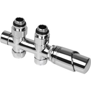 Plieger Como design onderblok set recht incl. koppeling 15 en 16mm chroom