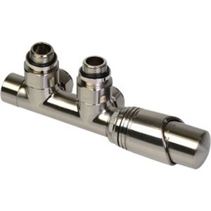 Plieger Como design onderblok set haaks incl. koppeling 15 en 16mm RVS-look