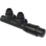 Plieger Como design onderblok set haaks incl. koppeling 15 en 16mm mat zwart