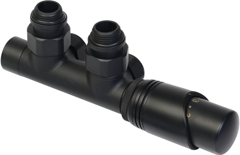 Plieger Como design onderblok set haaks incl. koppeling 15 en 16mm mat zwart