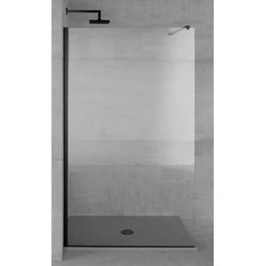 Plieger - Panorama Douchewand - Zwart/Rookgrijs - 6mm