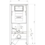 Geberit Inbouwreservoir UP320 Zelfdragend Zwart Frame - Aanbieding!