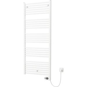 Plieger Elba Elektrische handdoekradiator – Handdoek verwarmer – Met klokthermostaat – 146.2 cm x 50 cm – 700 Watt – Wit