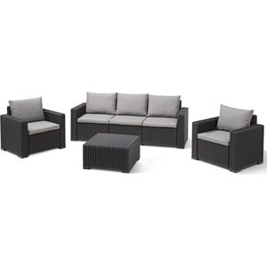 Allibert California Loungeset - 5 - personen - Grafiet