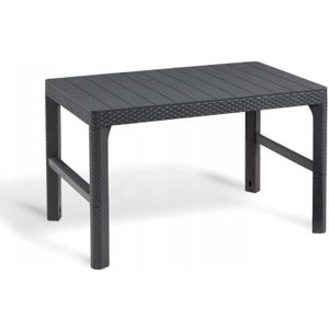 Allibert - Lyon - Tuintafel - Grafiet - Verstelbaar - 116x71,5x66/40 cm