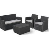 Keter - Mia Loungeset 4p + Opbergtafel