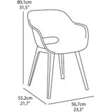 Keter Akola Tuinstoelen - 2 stuks - 56,5x55x80cm - Donkergrijs